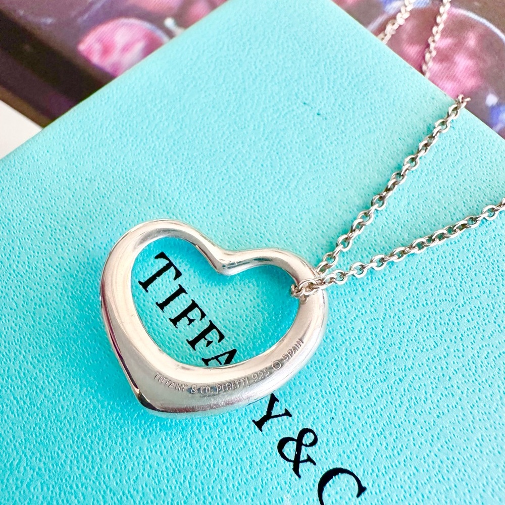 Tiffany & Co. Silver Big Open Heart Necklace